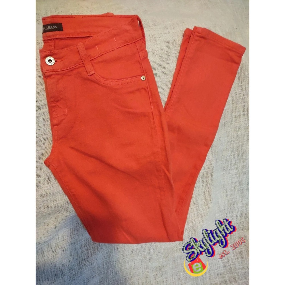 James Women's Orange Skinny Twiggy‎ Denim Jeans in Bright Coral Size 28